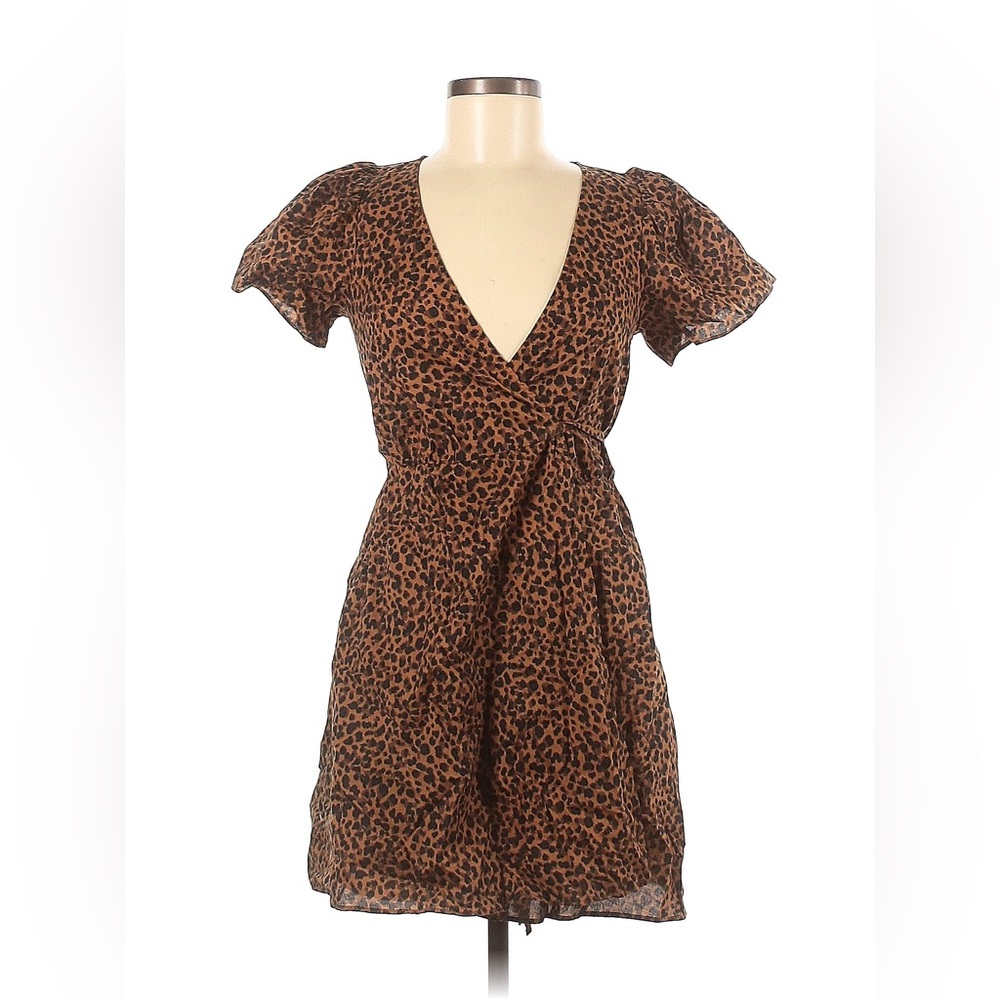 NWOT Wrap Mini Dress Animal Print
